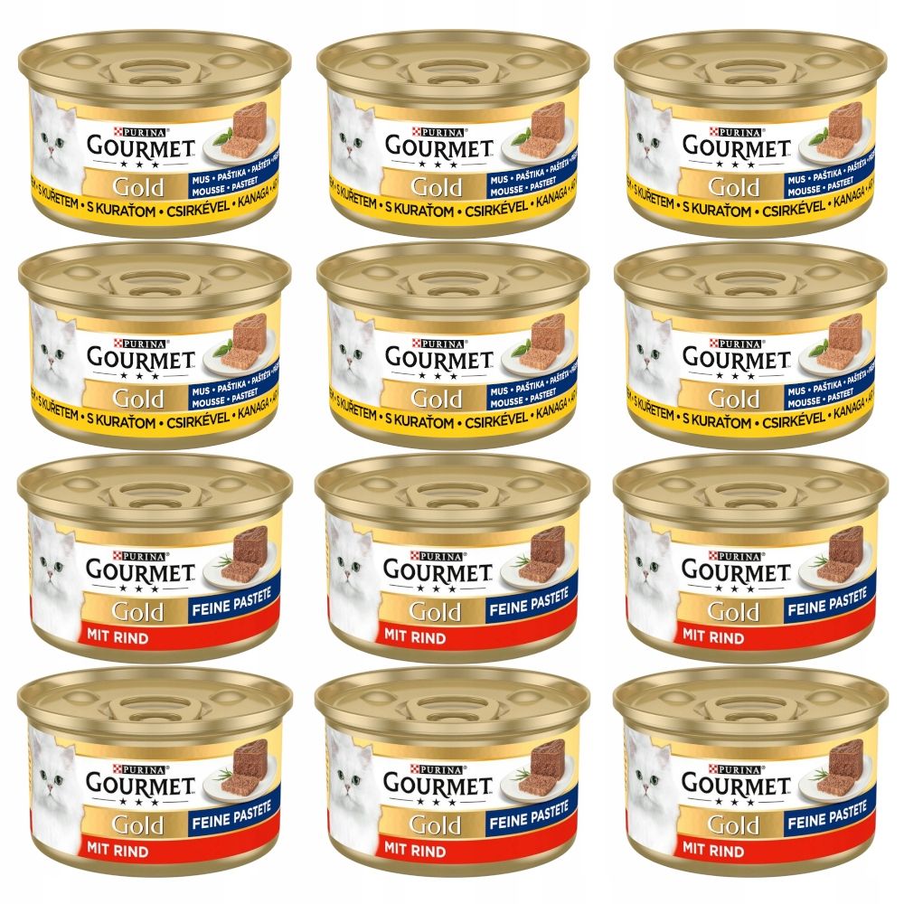 Gourmet gold skonių mišinys 24x85g + pro plan sterilised 3x85g nemokamai