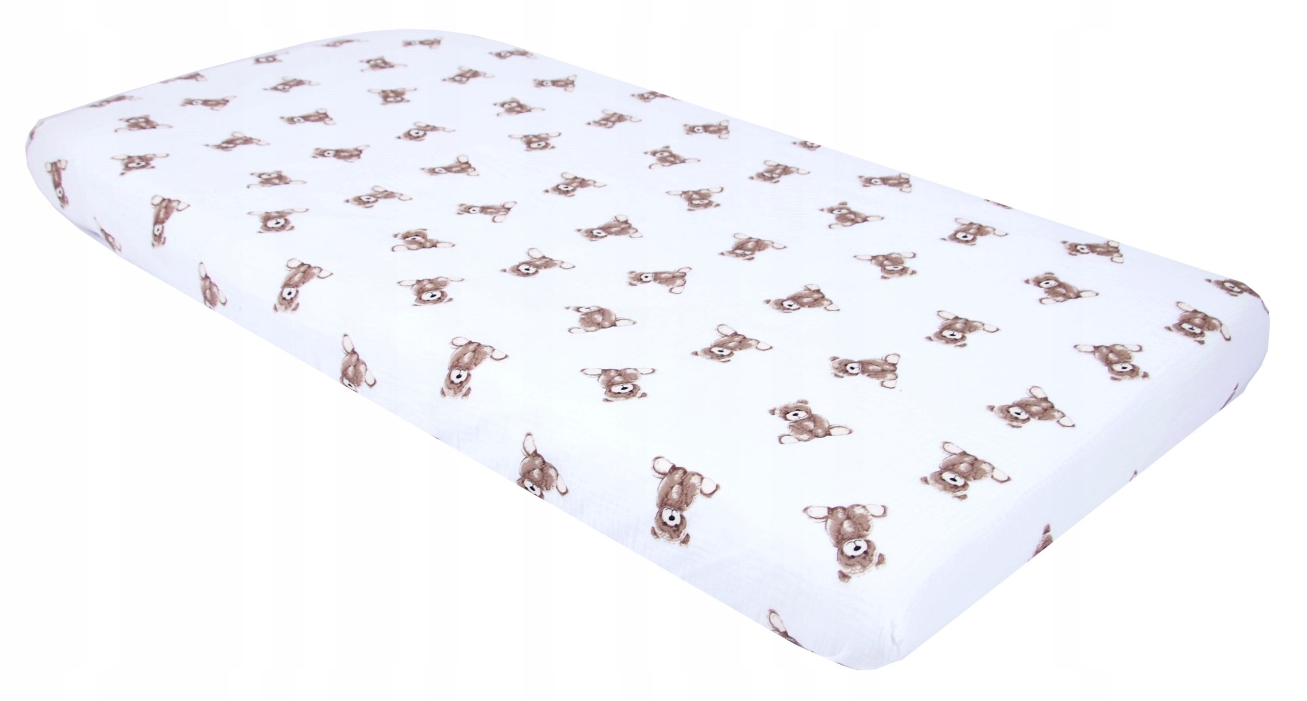  Babylux laken mit gummizug für die krippe muslin musselin 60x120 teddybären