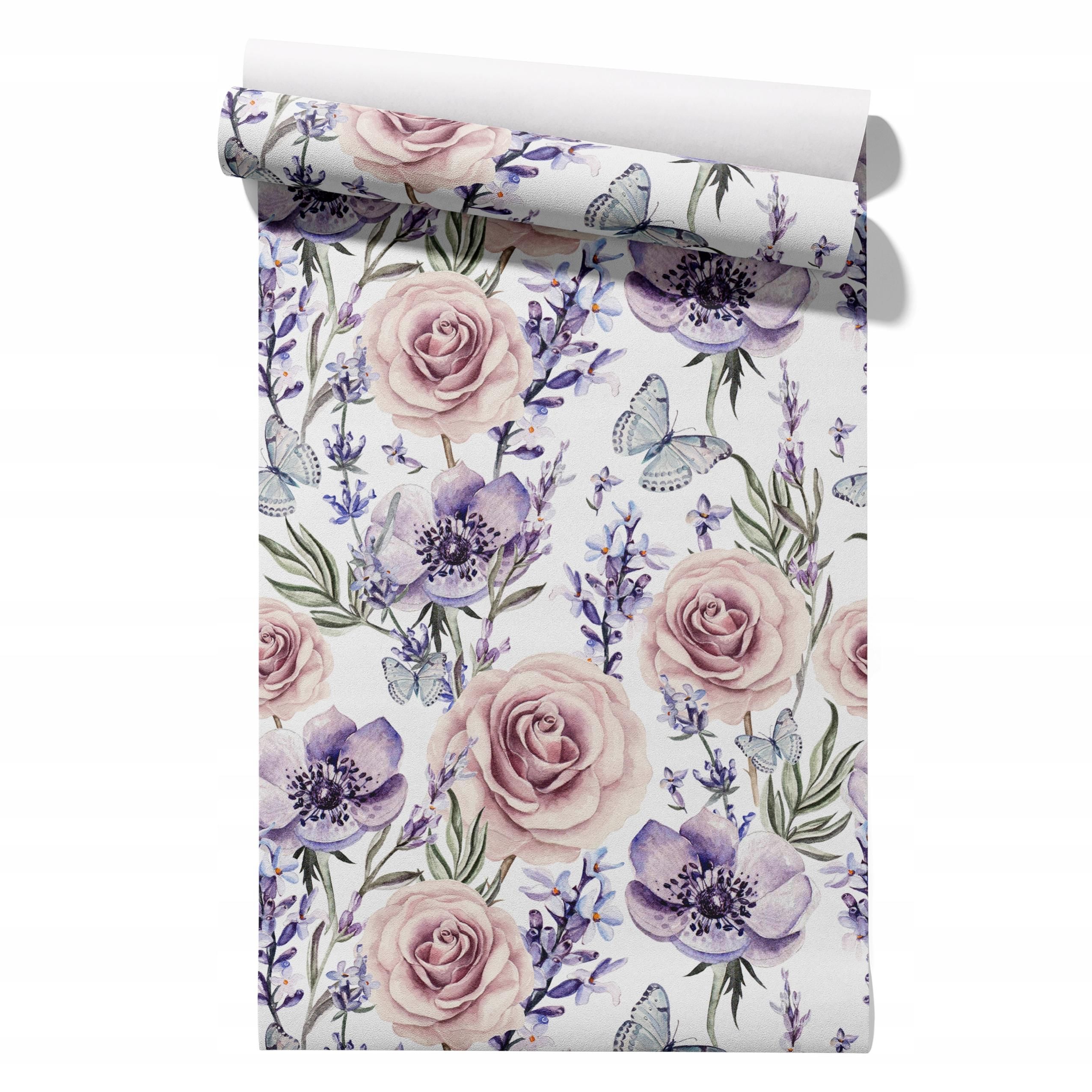  Wallpaper non-woven fabric pastel cherries wallpaper in a roll 50cm x 6,1mb