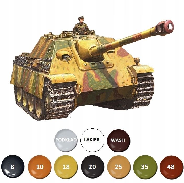  Modelis cisterna pantera tank panther type g + akrila krāsas modeļiem. aksesuāri