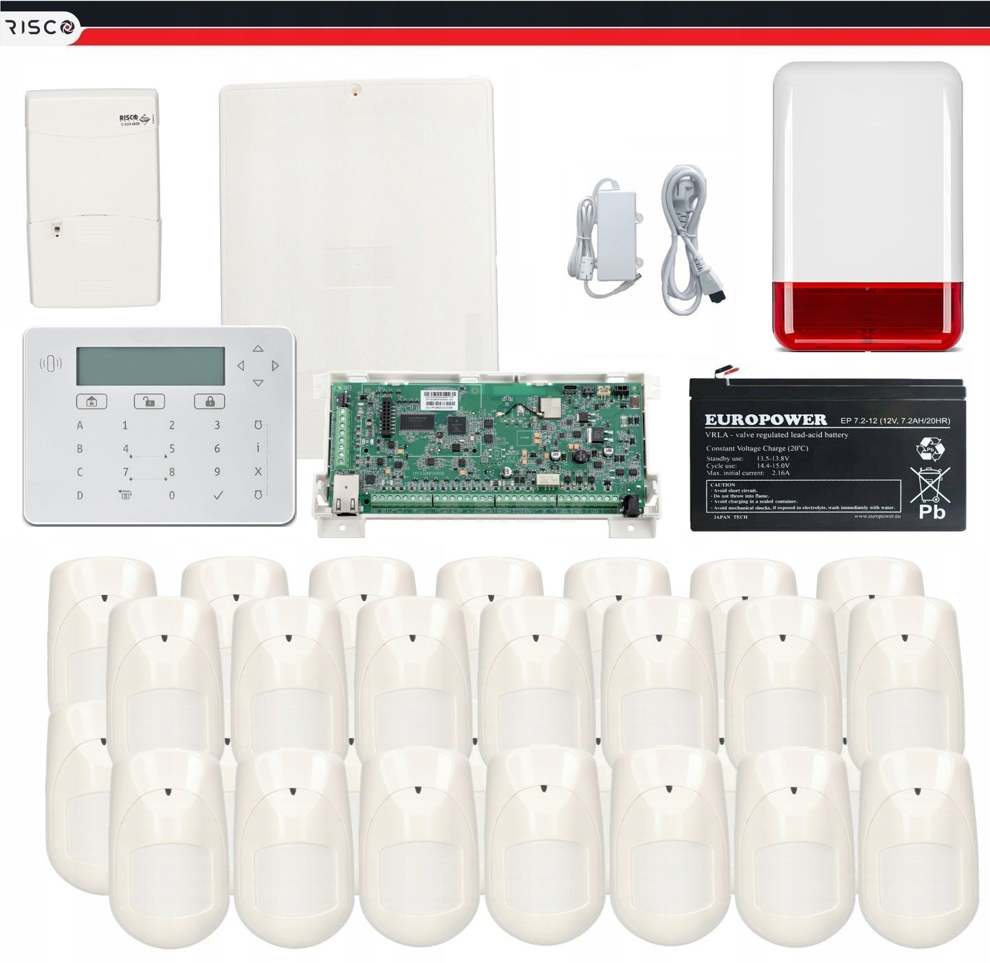  Wireless system alarm lightsys + risco wifi set 7 pir house company