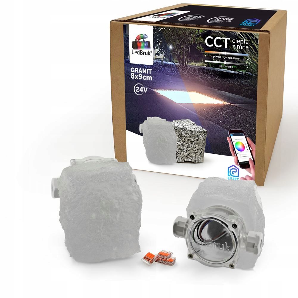  Ledbruk šviečiančios trinkelės 24v granitas 8x9 cct