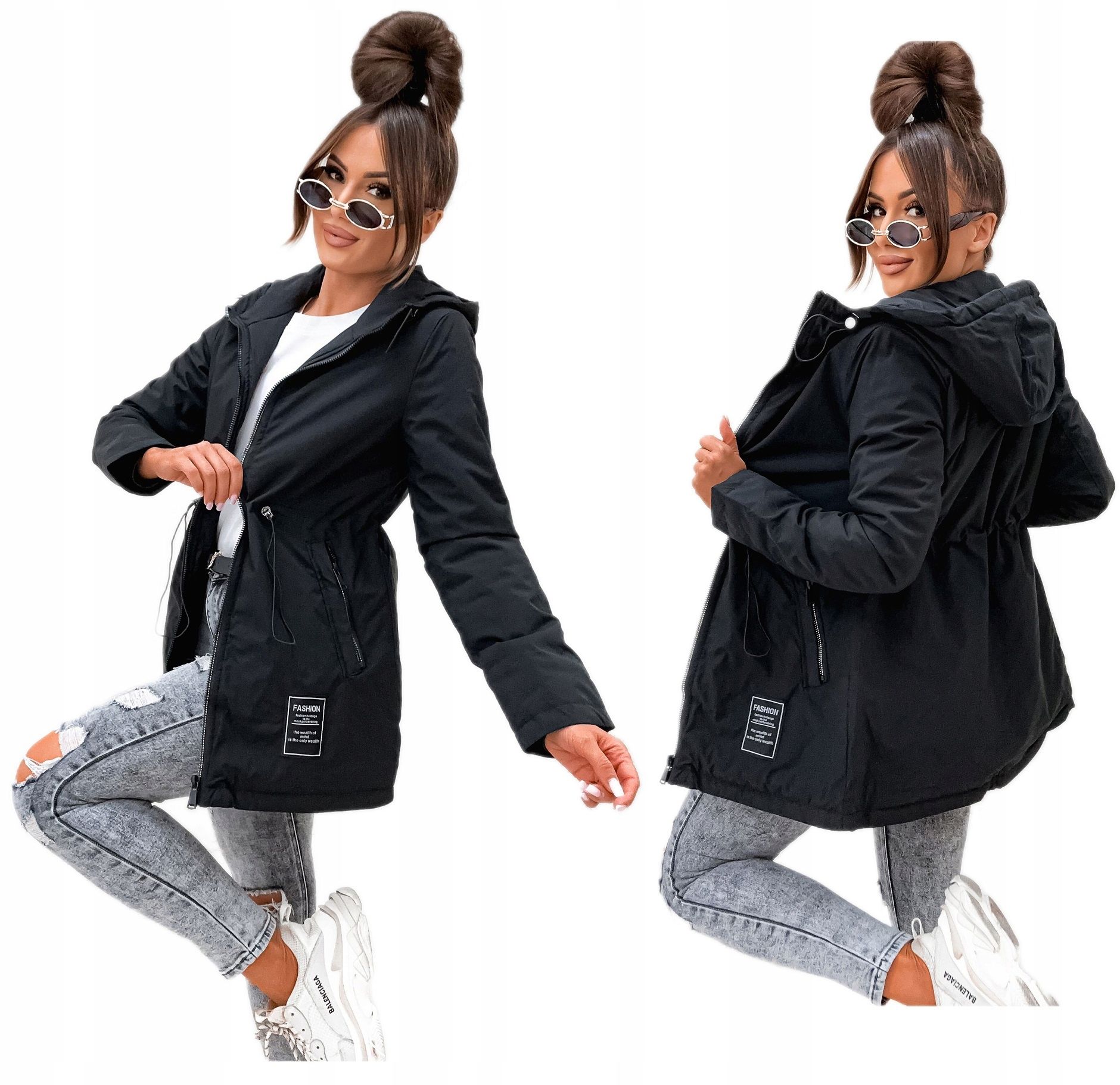  Autumn transitional jackets for women parka 8333with size xl