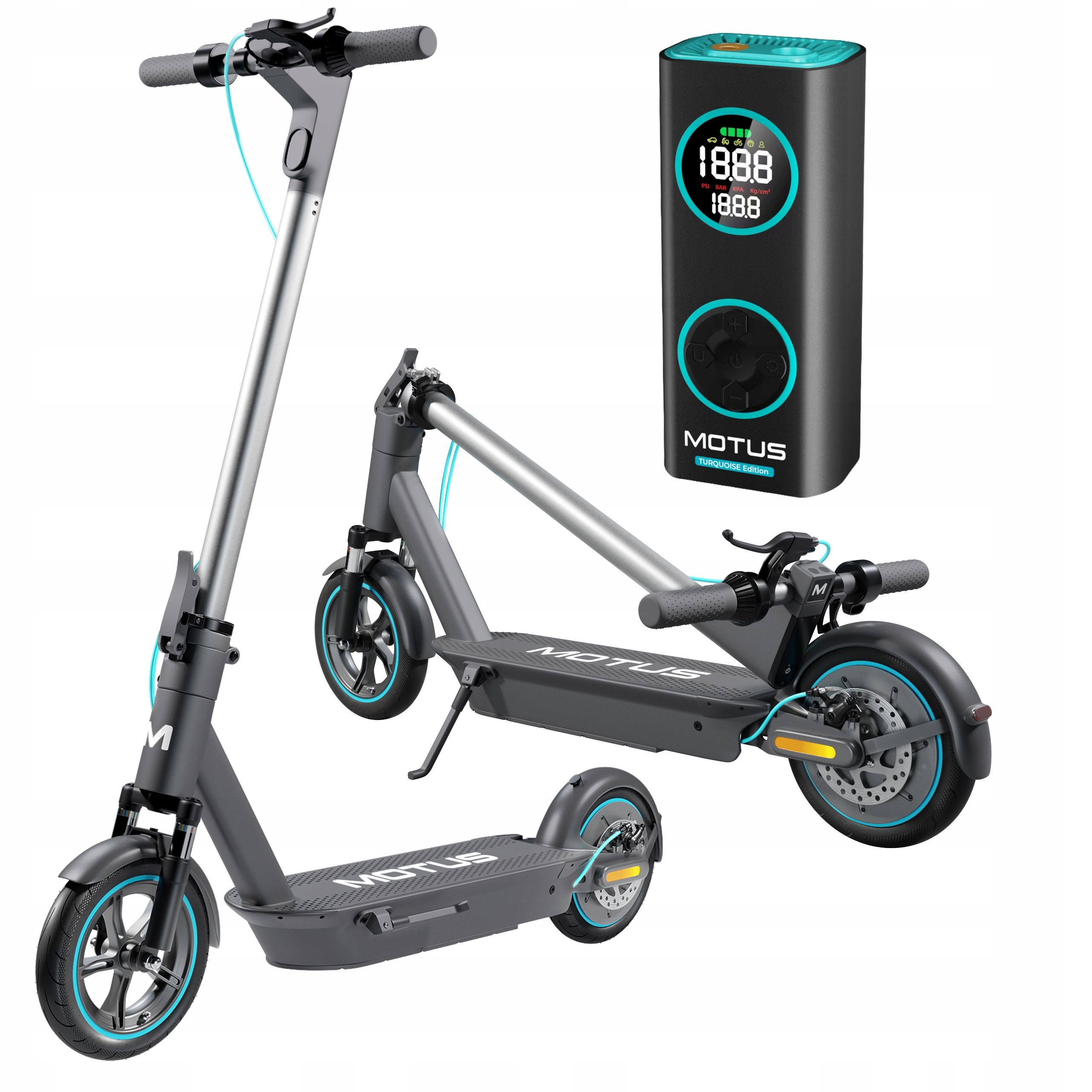  Elektroroller motus scooty 10 + gerät 2 stoßdämpfer 800w
