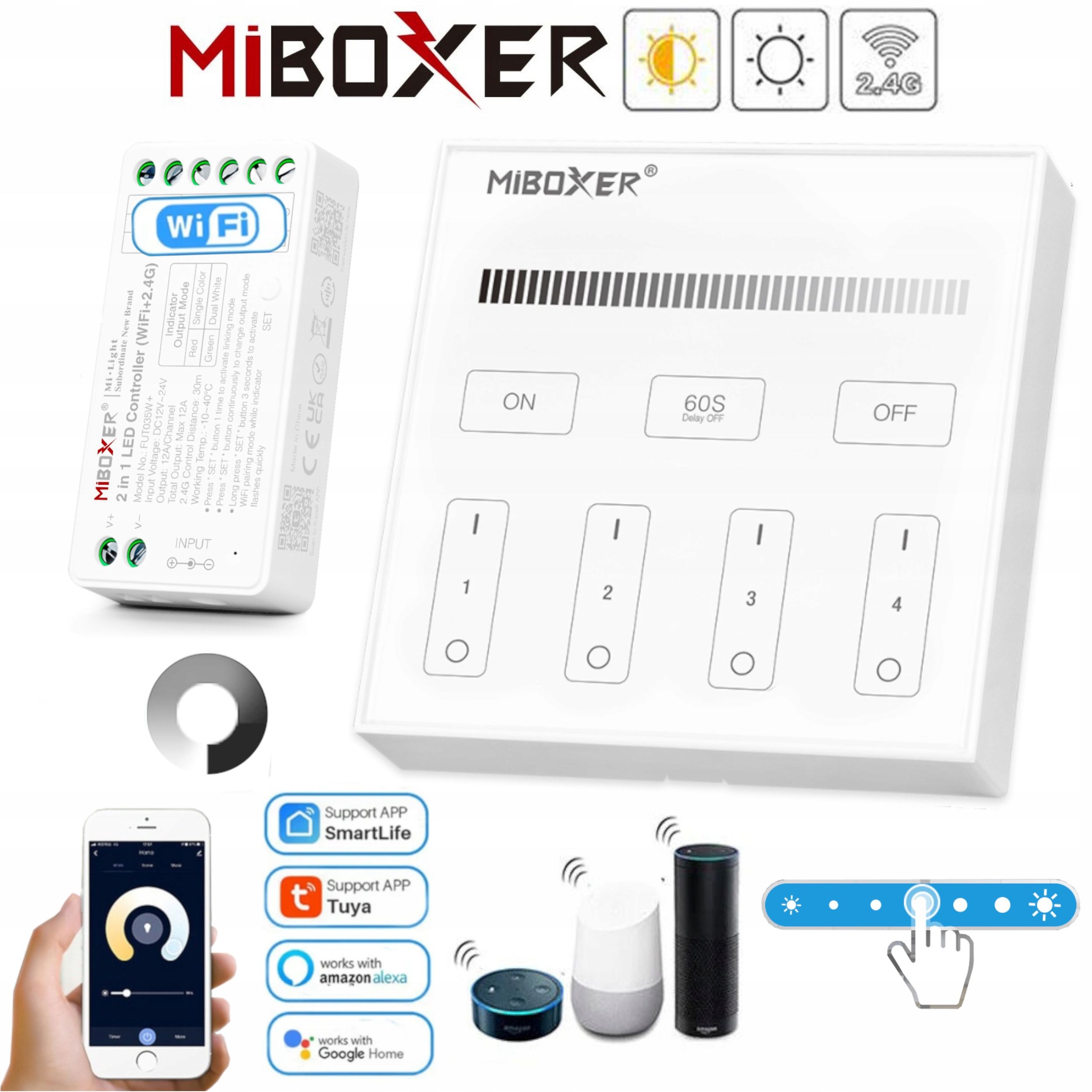  Plate miboxer control led b2 + controller mono / cct smart home wi-fi