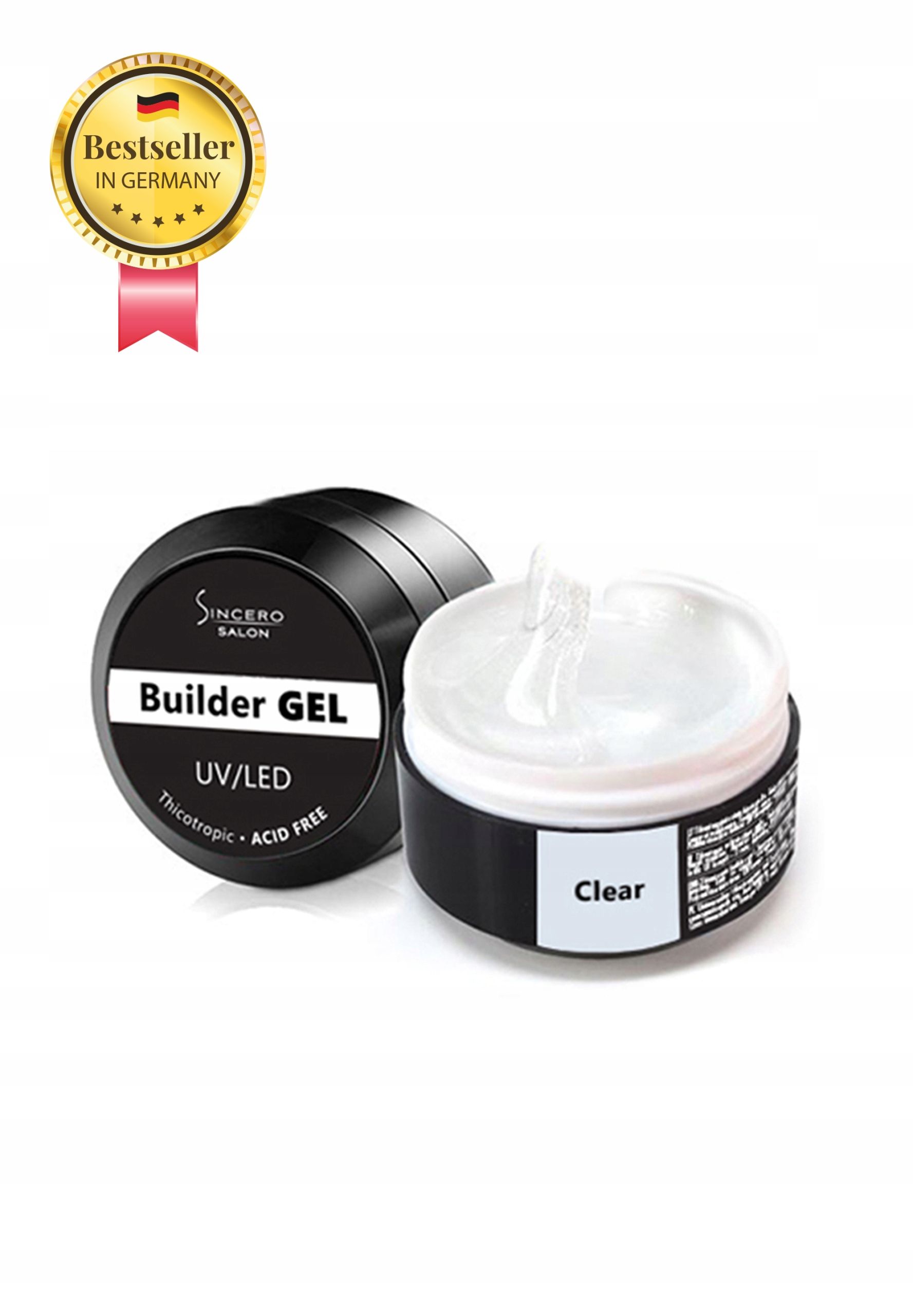  Salon sincero gel pro tvorbu nehtů se třpytkami, pearl nude, 15ml