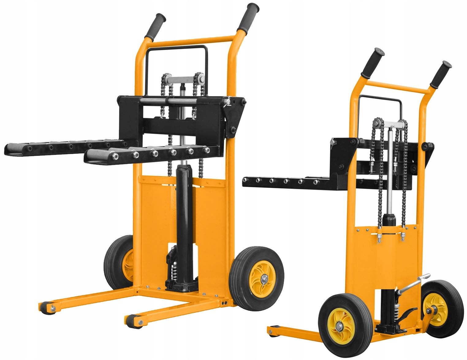  Tvirtas žemas rankinis vežimėlis pakėlimo palečių stiebo 500 kg 1300mm