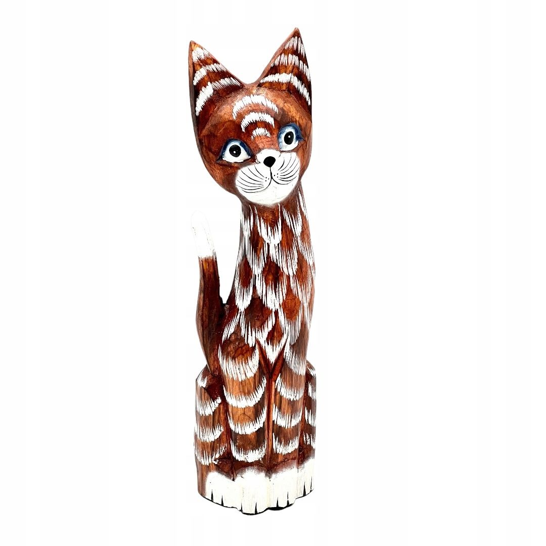  Katze kätzchen holzfigur wunderschön einzigartig dekoration oder geschenk 30cm
