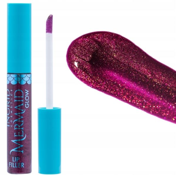  Ingrid mermaid glow water glow lūpų blizgis optycznie didinantis burna 8ml