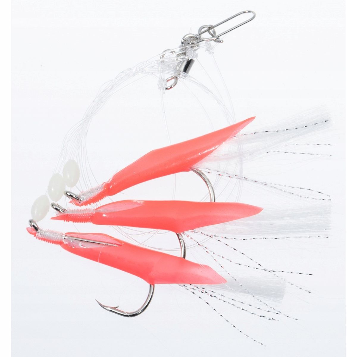  Jūrinis rinkinys menkės sistemėlė jaxon white / red 5,5cm 140cm žvejybos