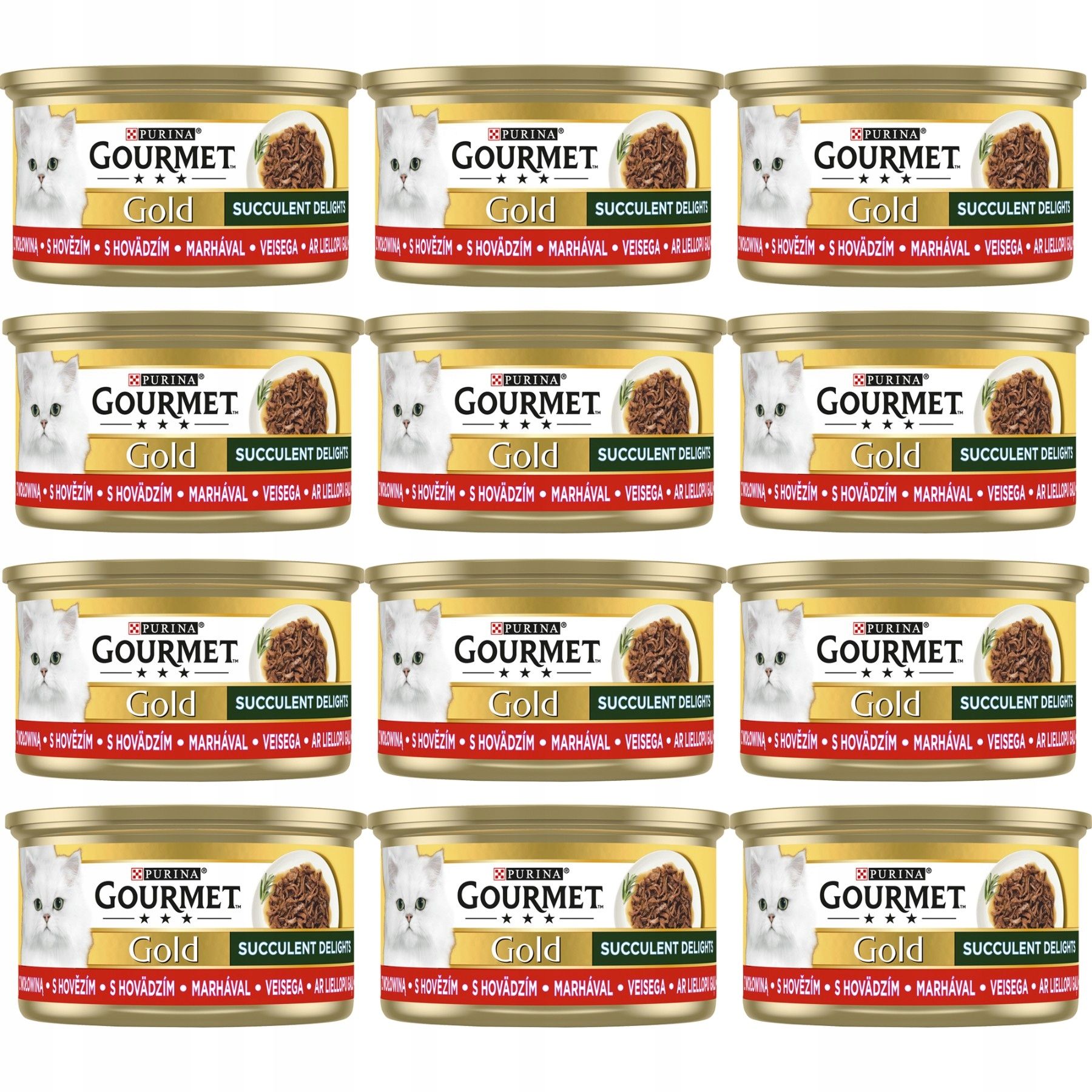  Purina gourmet gold savoury šlapias maistas su vištiena i morka 85gx12szt