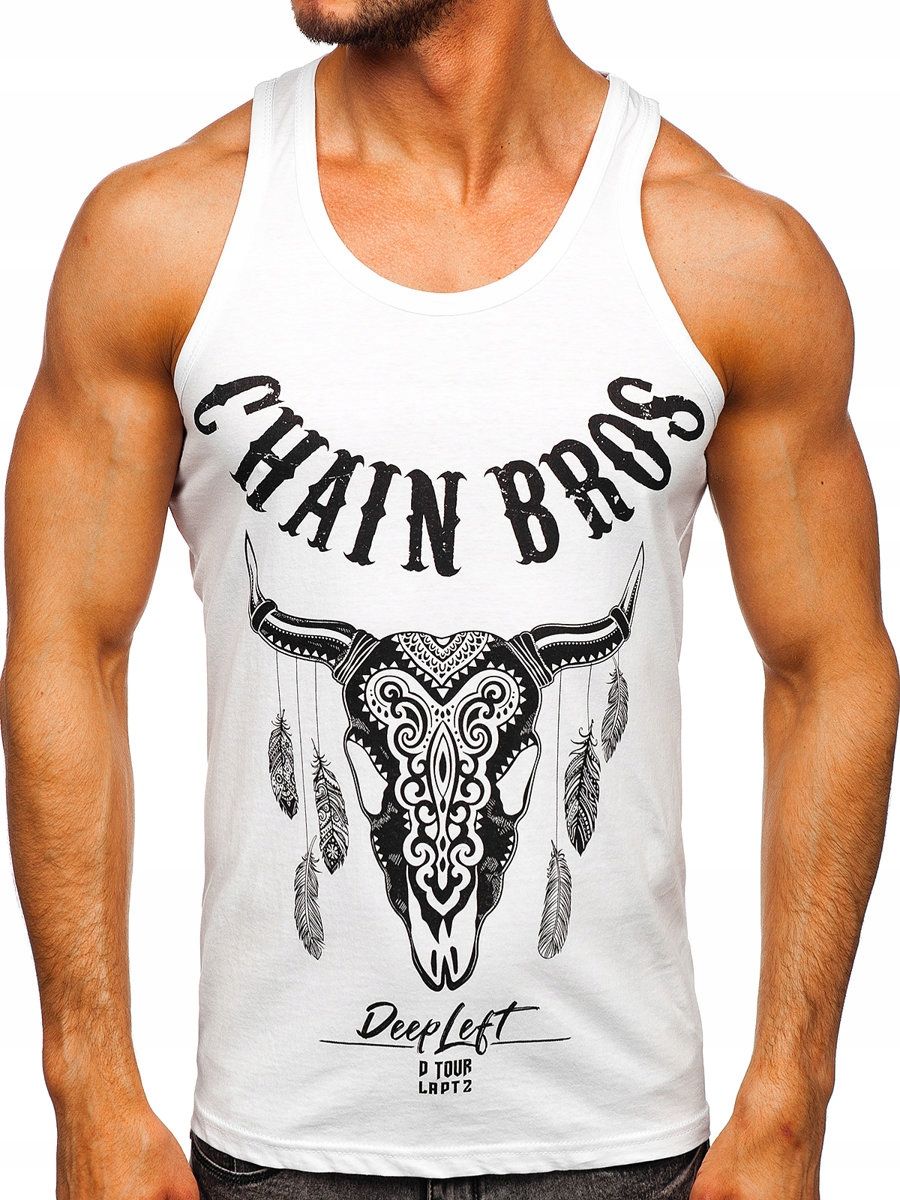  T-särk tank top meessoost valge 14854 rozmiar_2xl