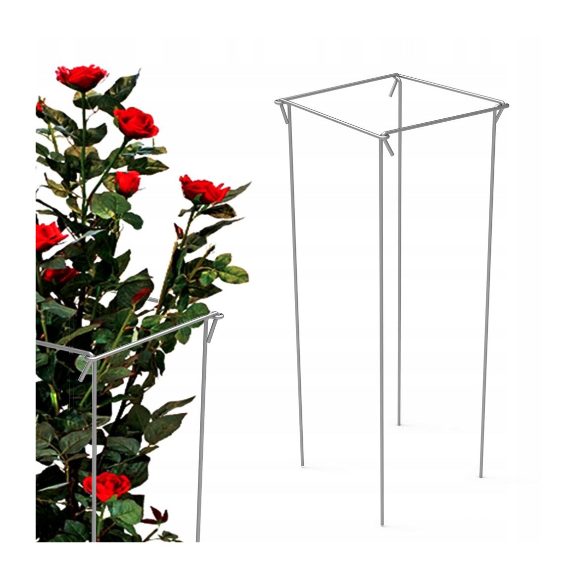 Aed klamber rooside jaoks pienne - terasest tugi taimed 120 cm - must värv