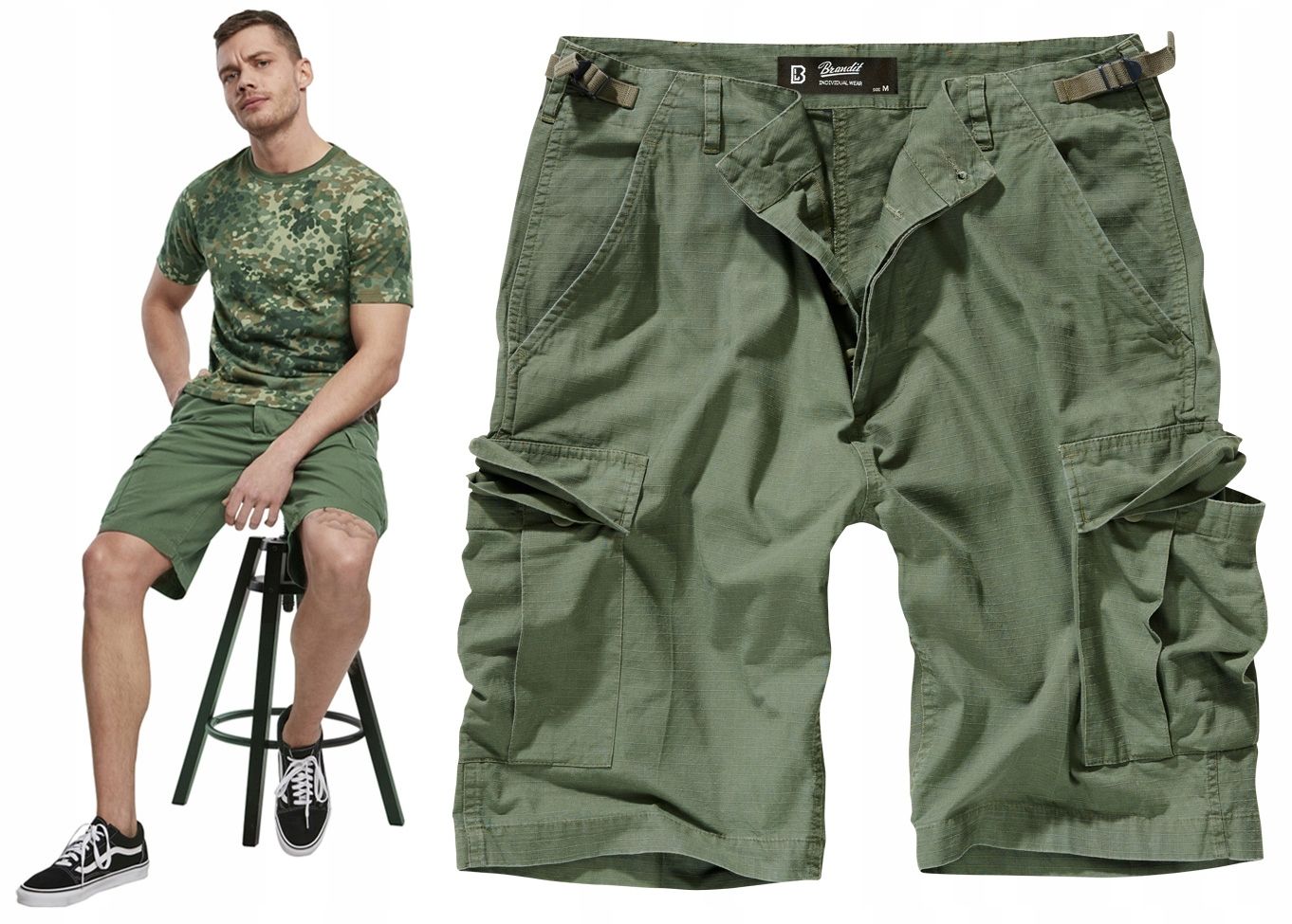  Kurze herrenshorts militär militär brandit bdu moro dark tarnung s