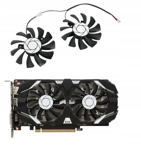  Ventilaator asus dual mini gtx 1650 1660 rtx 3050 3060 ti rx 6400 6500 xt pc