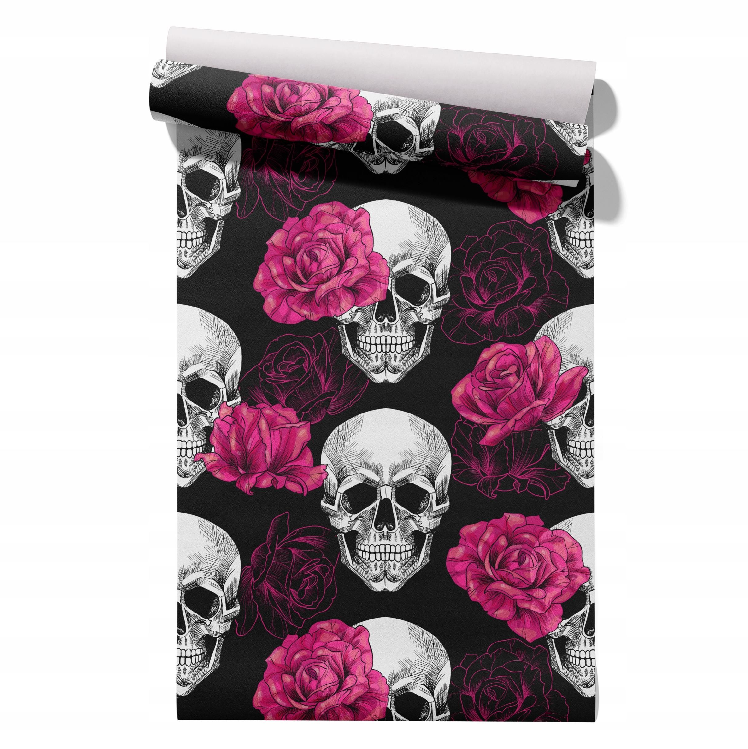  Wallpaper non-woven fabric pastel cherries wallpaper in a roll 50cm x 6,1mb
