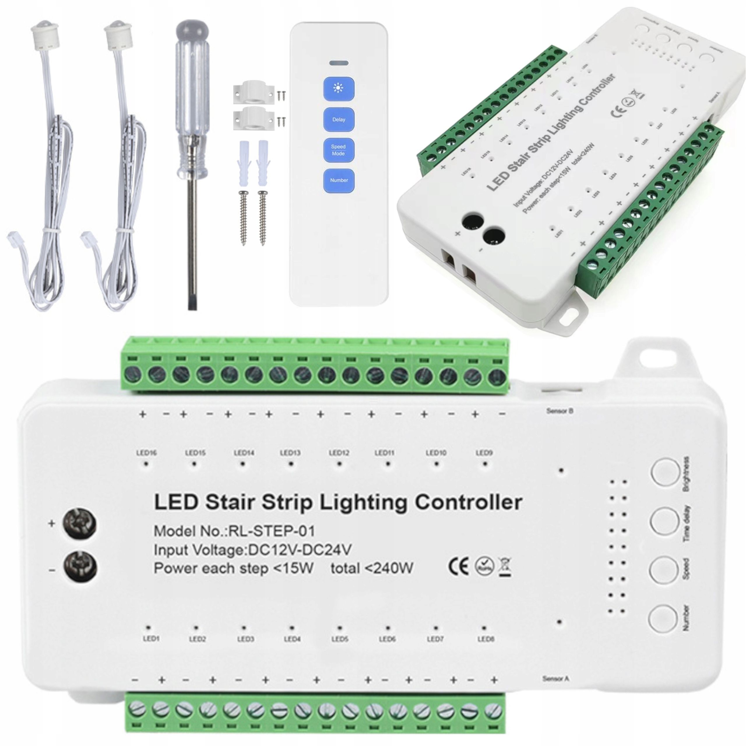  Komplektas valdiklio led rgb su nuotolinio valdymo pultu radijo fut025