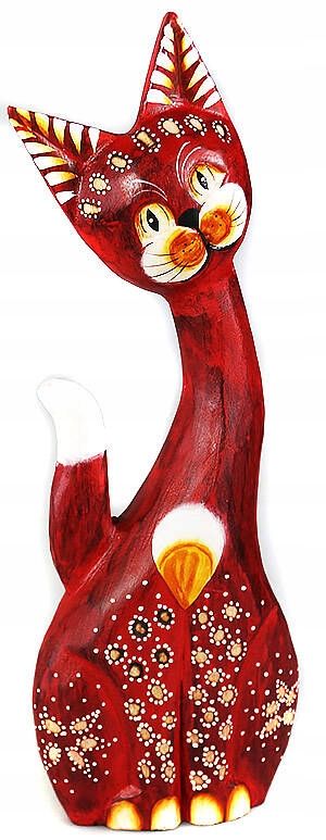  Katze kätzchen holzfigur wunderschön einzigartig dekoration oder geschenk 30cm