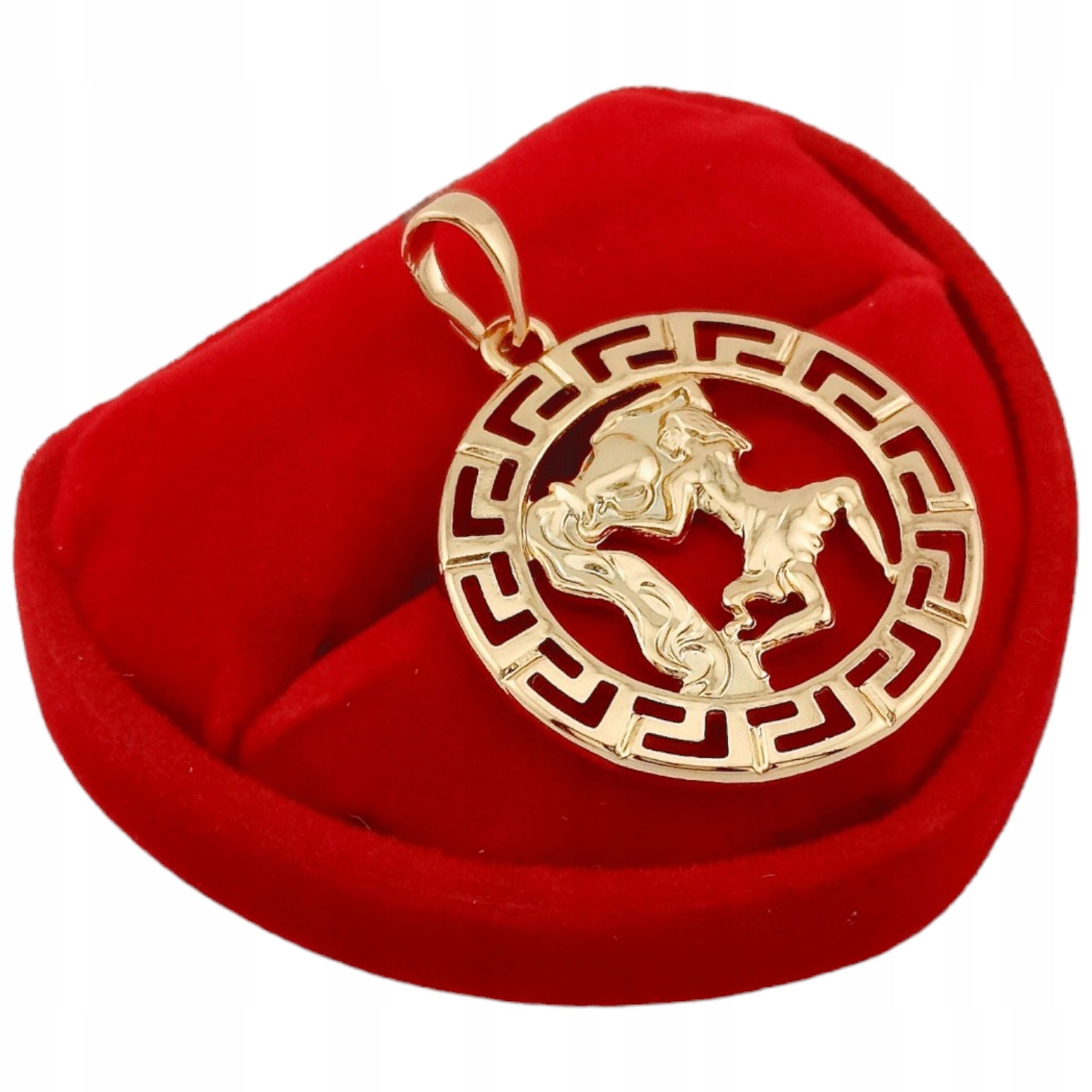  Goldanhänger sternzeichen skorpion elegant griechisch kreis vergoldet 18k