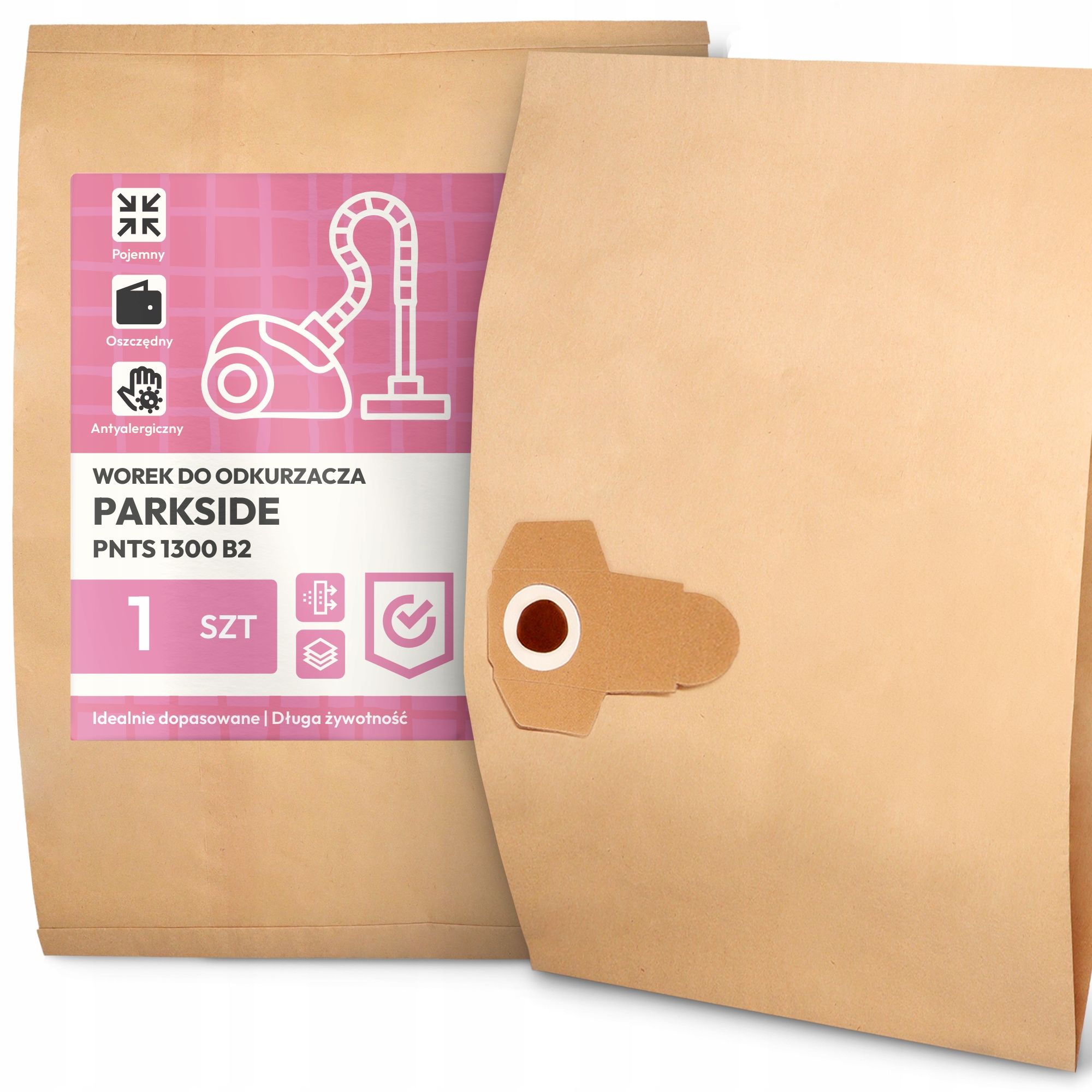  2x bag for a vacuum cleaner parkside pnts 1300 b2 paper big bag bags 2a