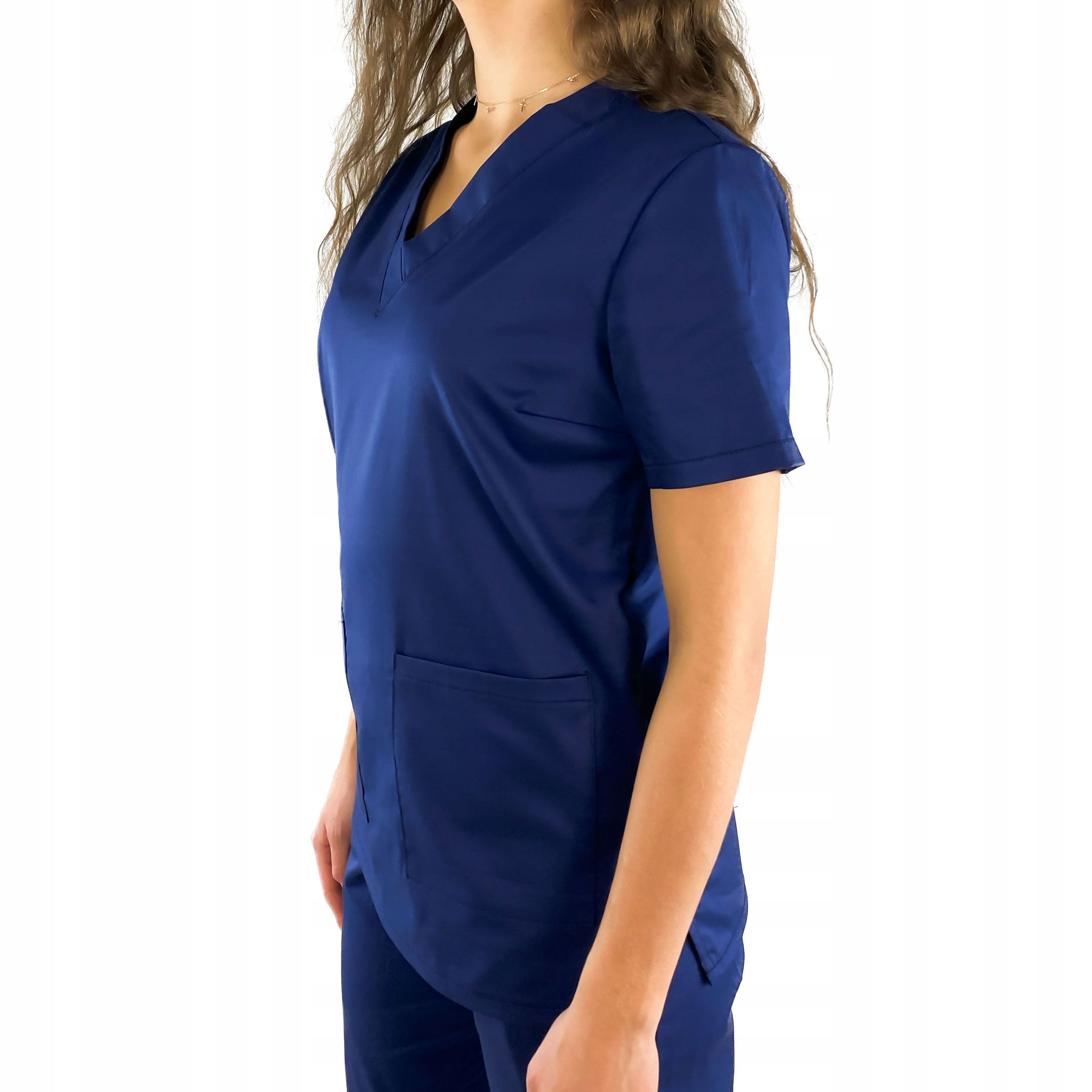  Bluse med scrubs dudumed dunkelblau xl