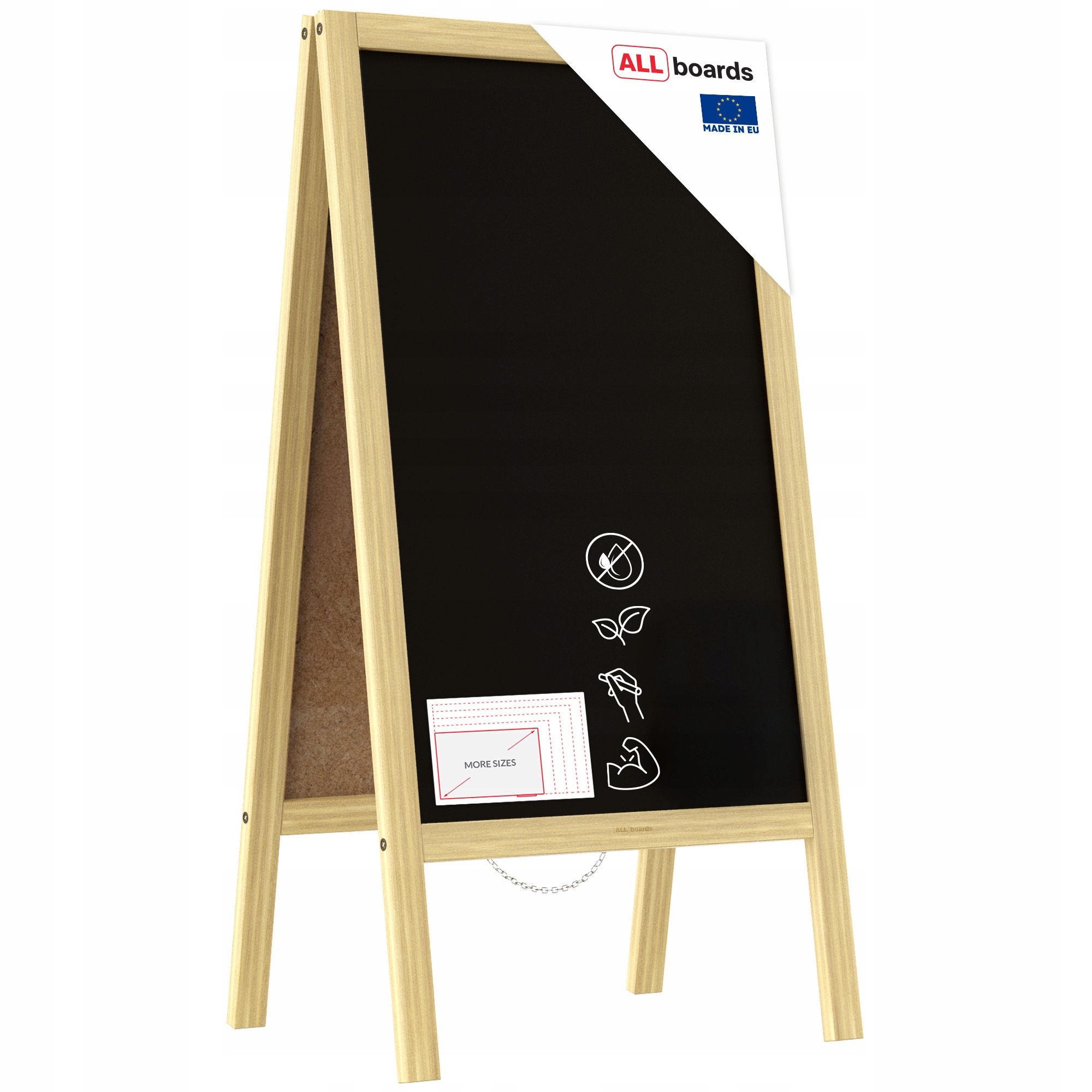  Stojan na křídu propagační černá barva rám 100x50cm stánek