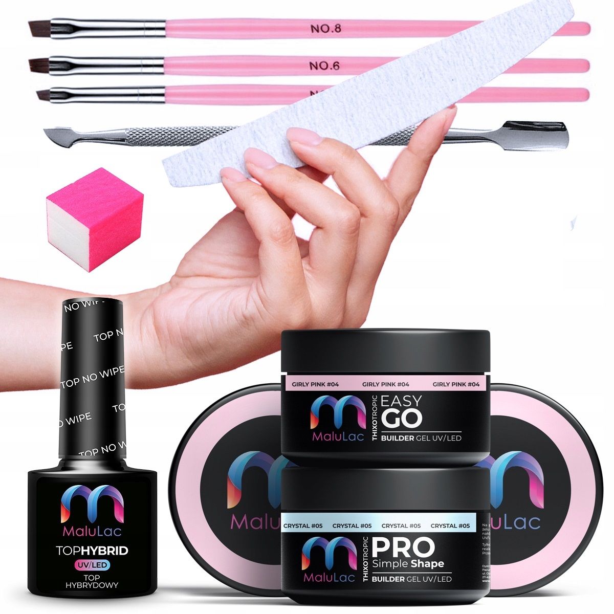  Nail set varnish lamp acrylic gel forms