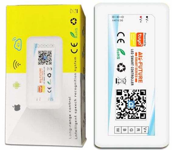  Valdiklio led juostos rgb smart tuya 5-24v 6a dc programėlė mobilus
