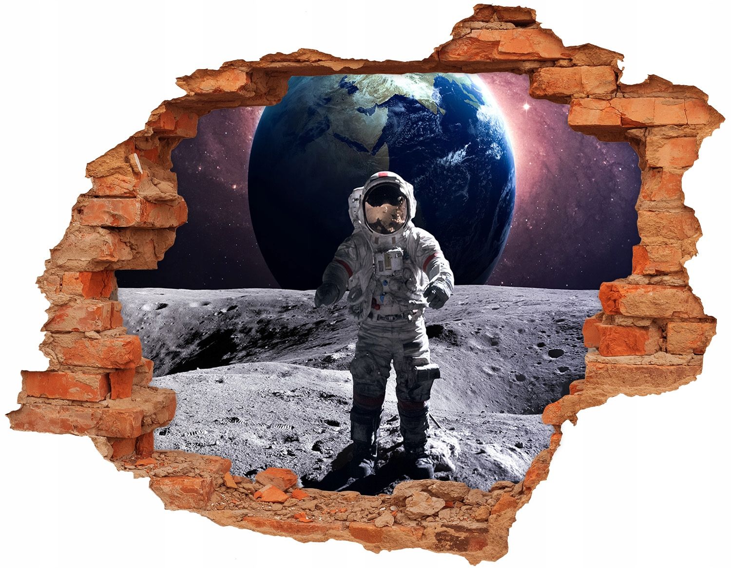  Otvor 3d výzdoba na zdi 148x115 cm lilie voda