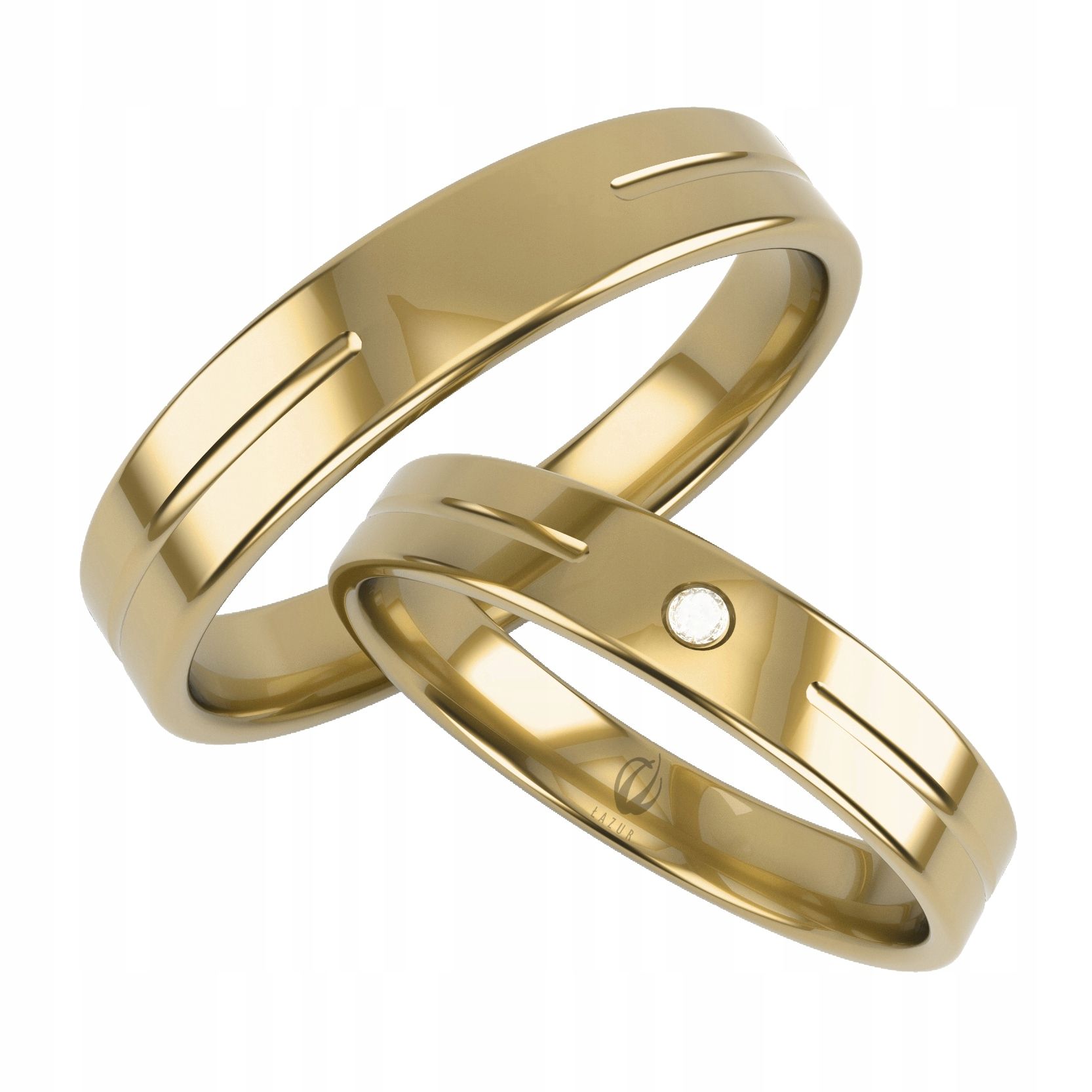  Golden eheringe mit herzmotiv pr.0,585 breite 5 mm