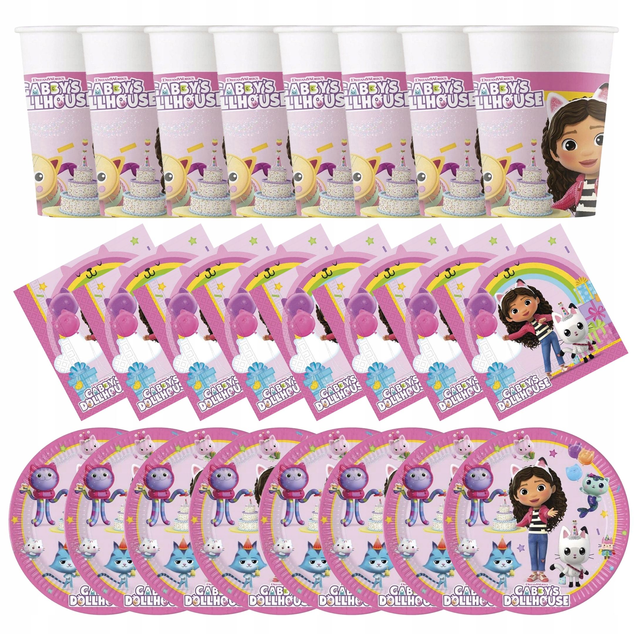  Set cups saucers napkins pixels game he games birthday 32el