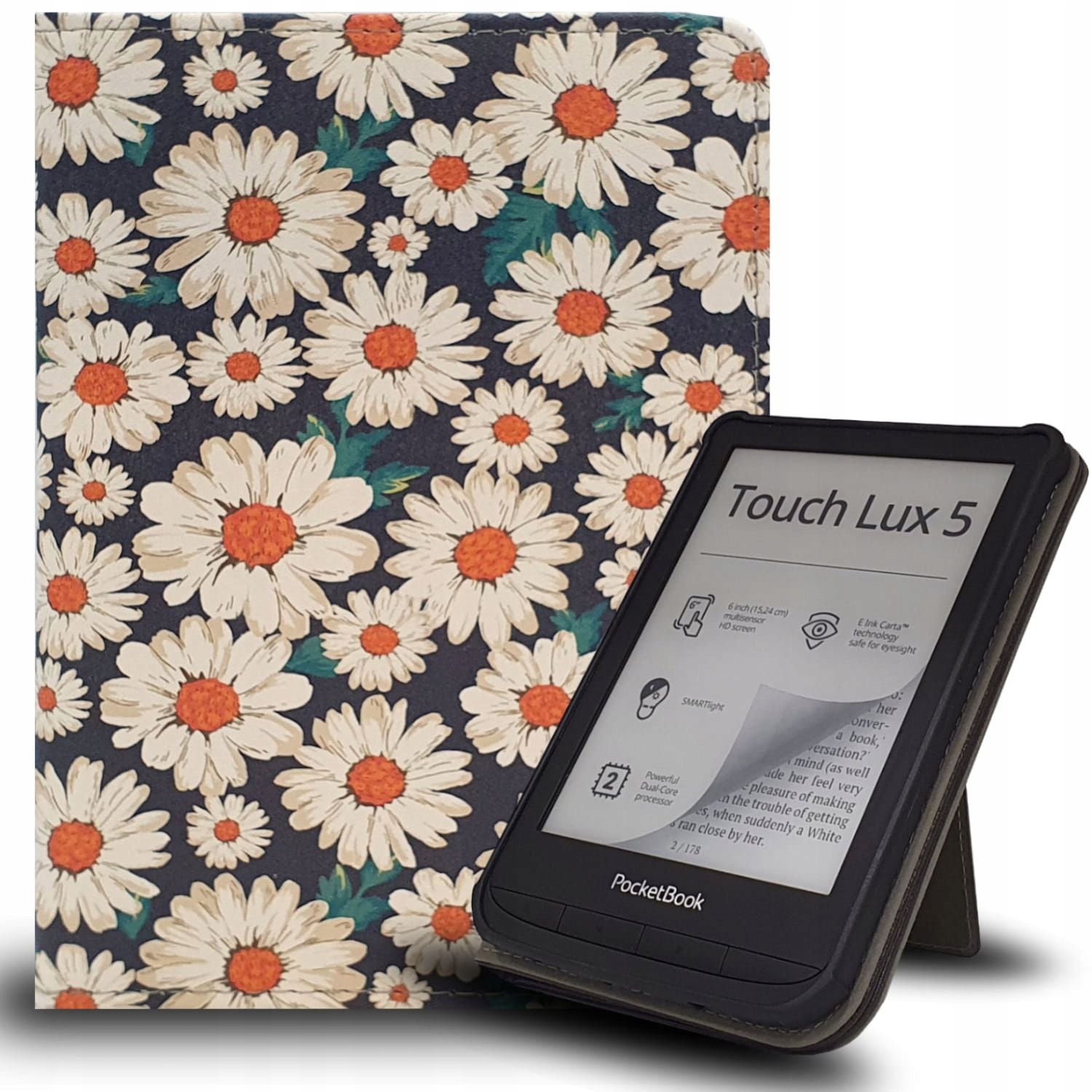  Byla viršelis case į pocketbook color, basic lux 2 4, touch lux 4 5, gobook