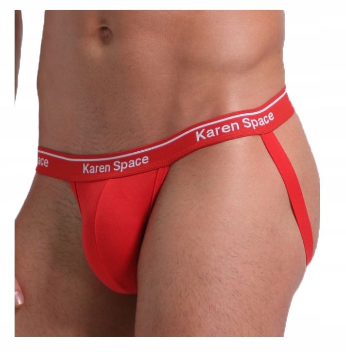  Otvorený pánske slipy jockstrap biale m