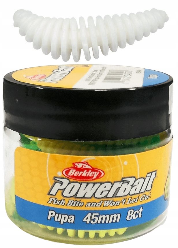  Guma larwa berkley powerbait pupa 35mm - pink white 10 vnt.