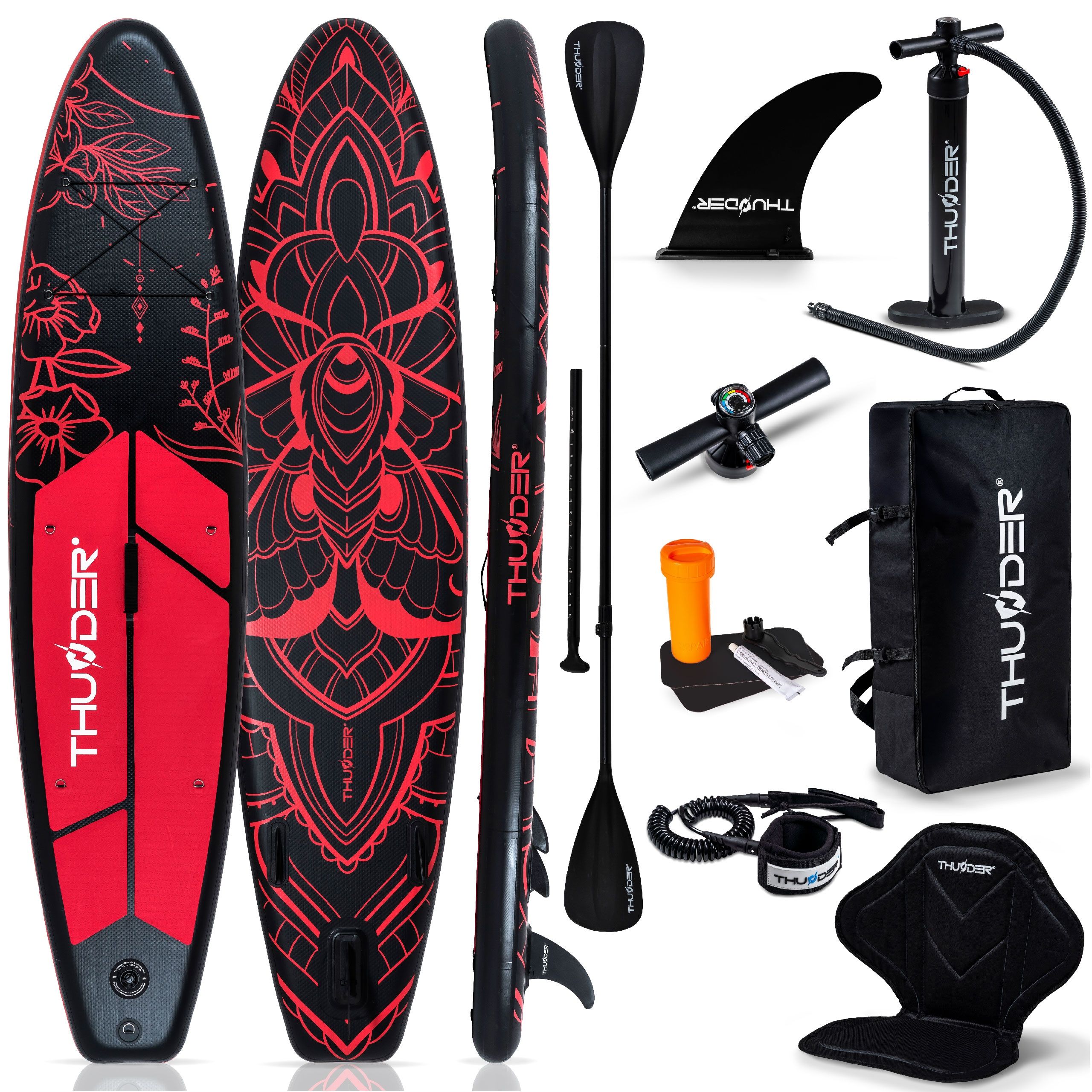  Sup lenta pripučiama plaukimui paddle board 365 cm sėdynė gopro thunder