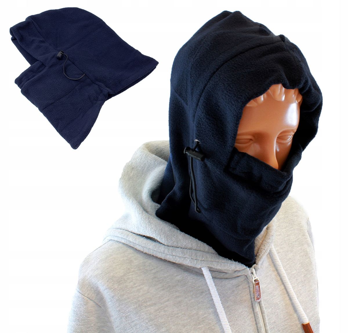  Helmet mask fleece winter bandana neck muff hat hood black color bq42