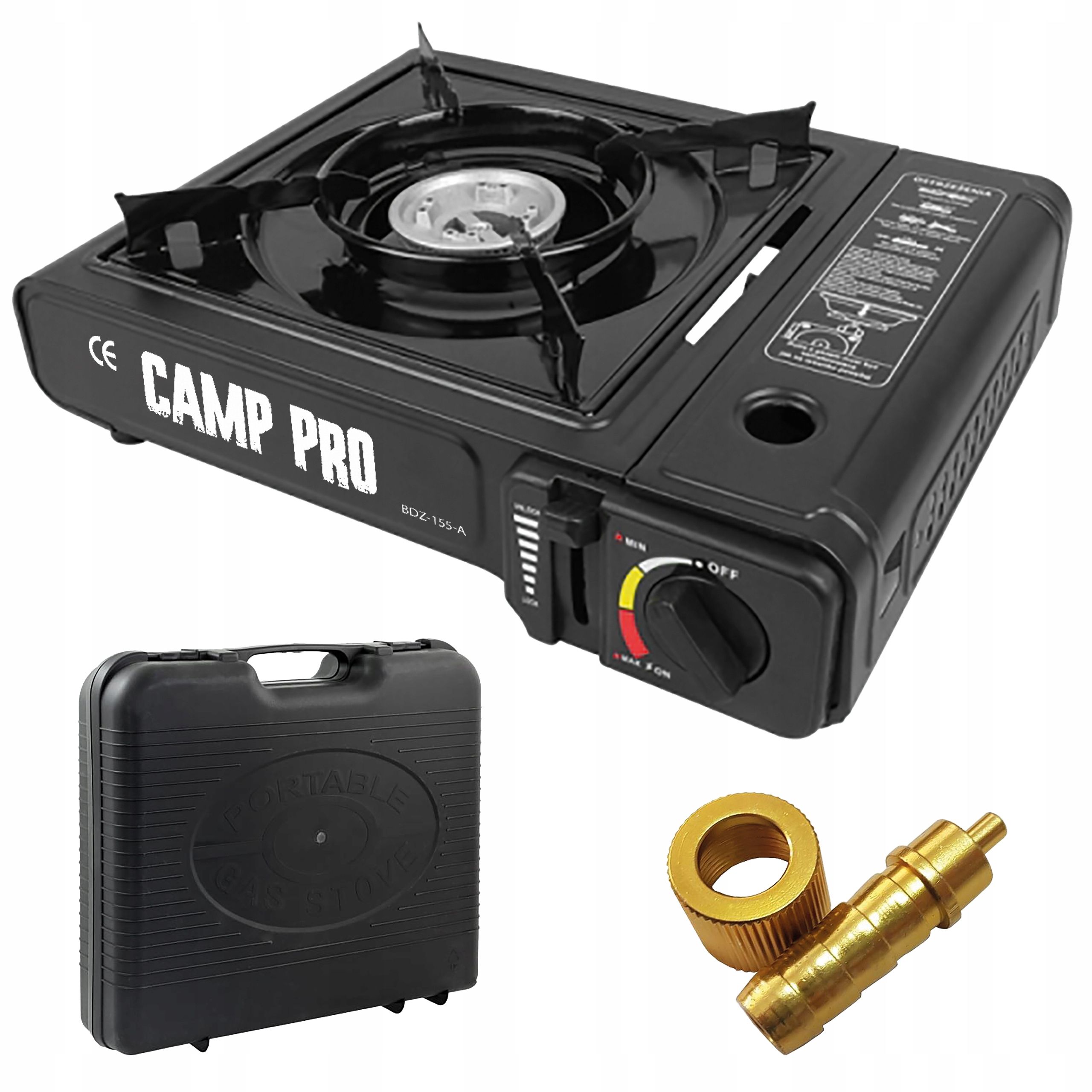  Gasherd tourist mobil keramik + koffer adapter + 4x gas