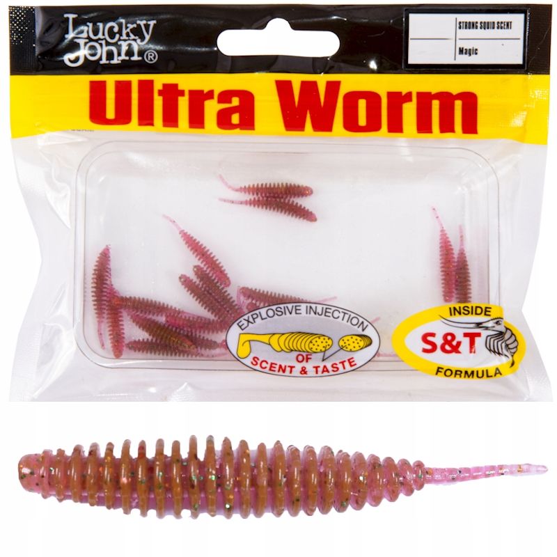  Guma kirminas lucky john ultraworm 2.0'' 5cm s13 purple plum 9x ant czeburaszke