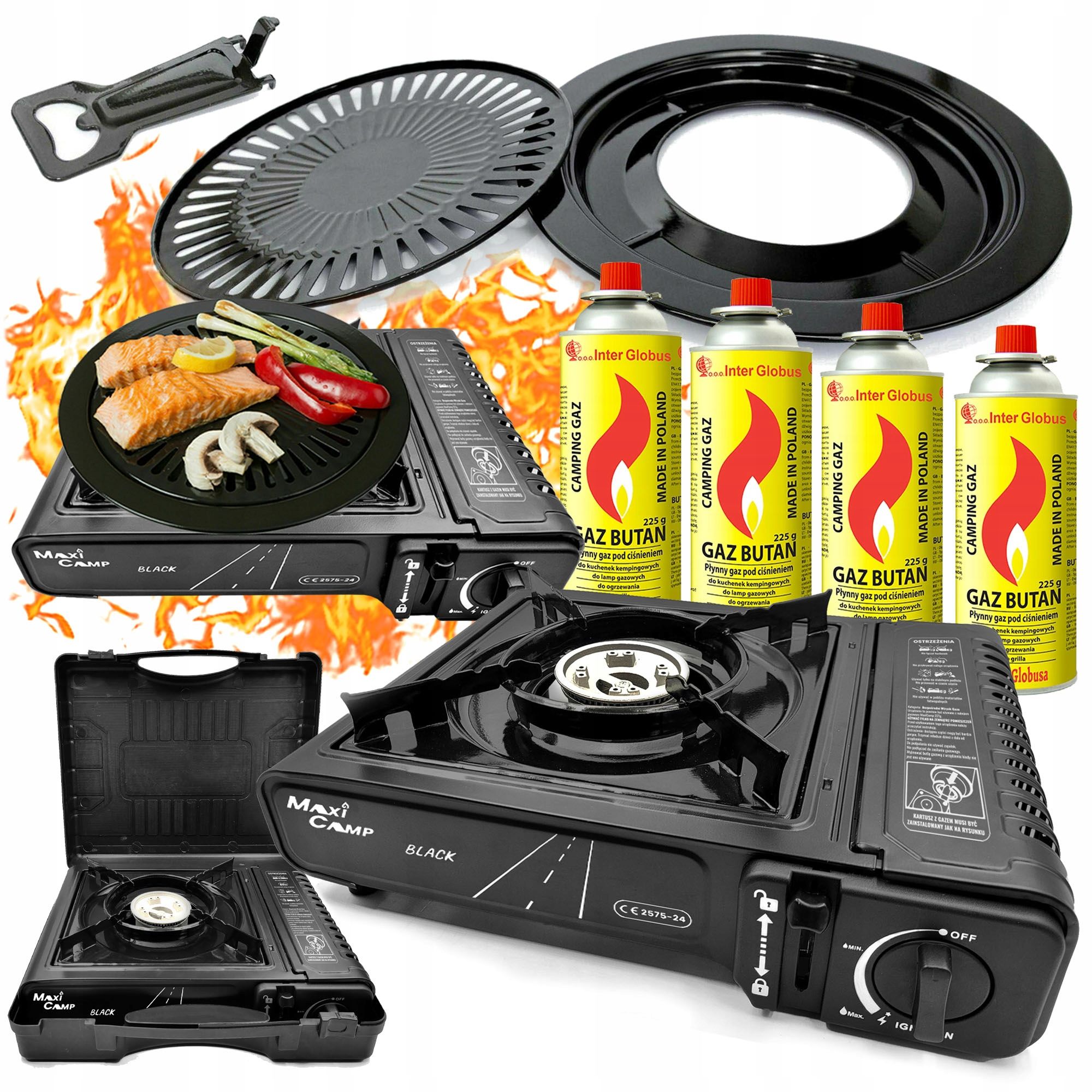  Tourist gas stove grill protection protection maxicamp certificate