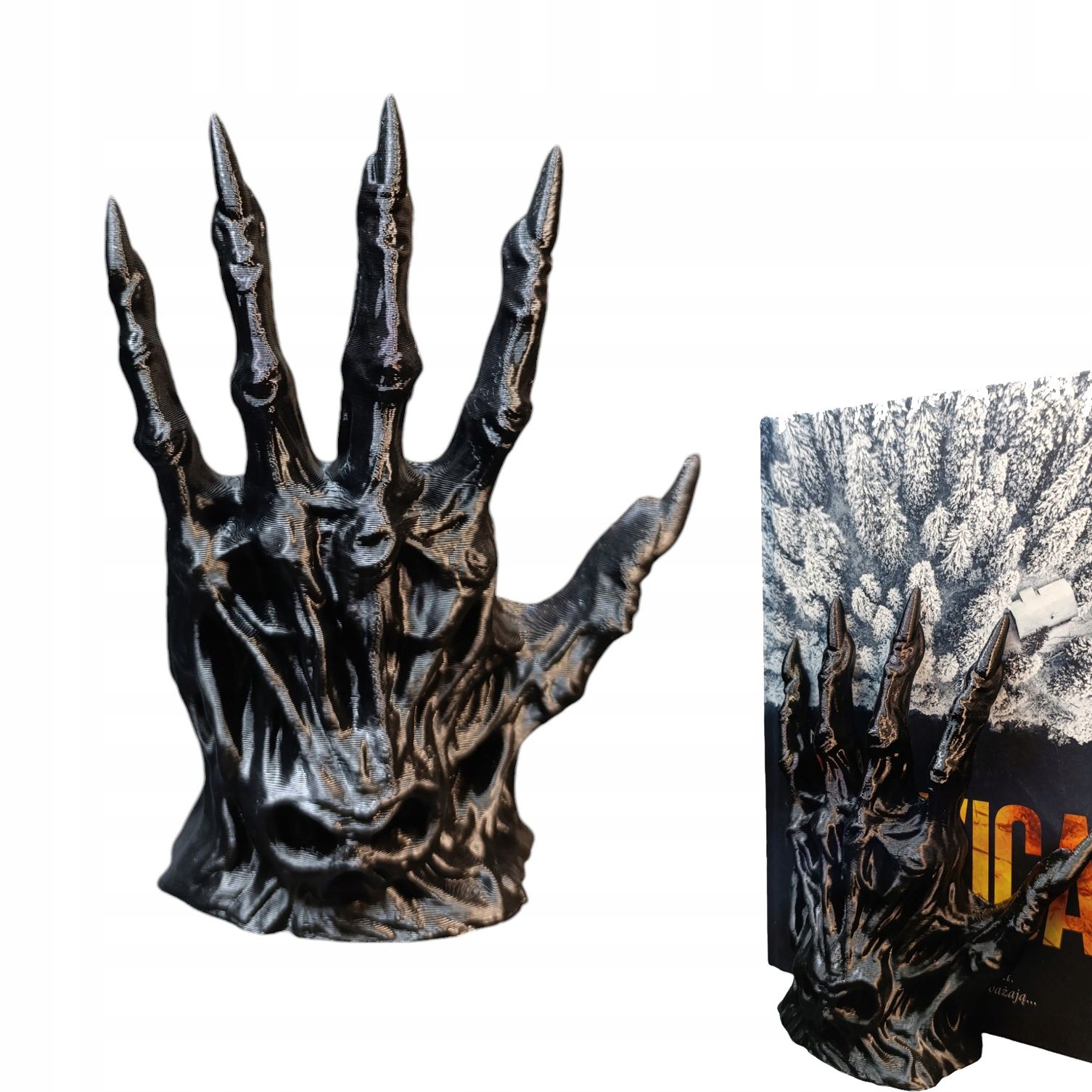  Book nook bookend - hand skeleton - 1 pcs. - homecraft3d