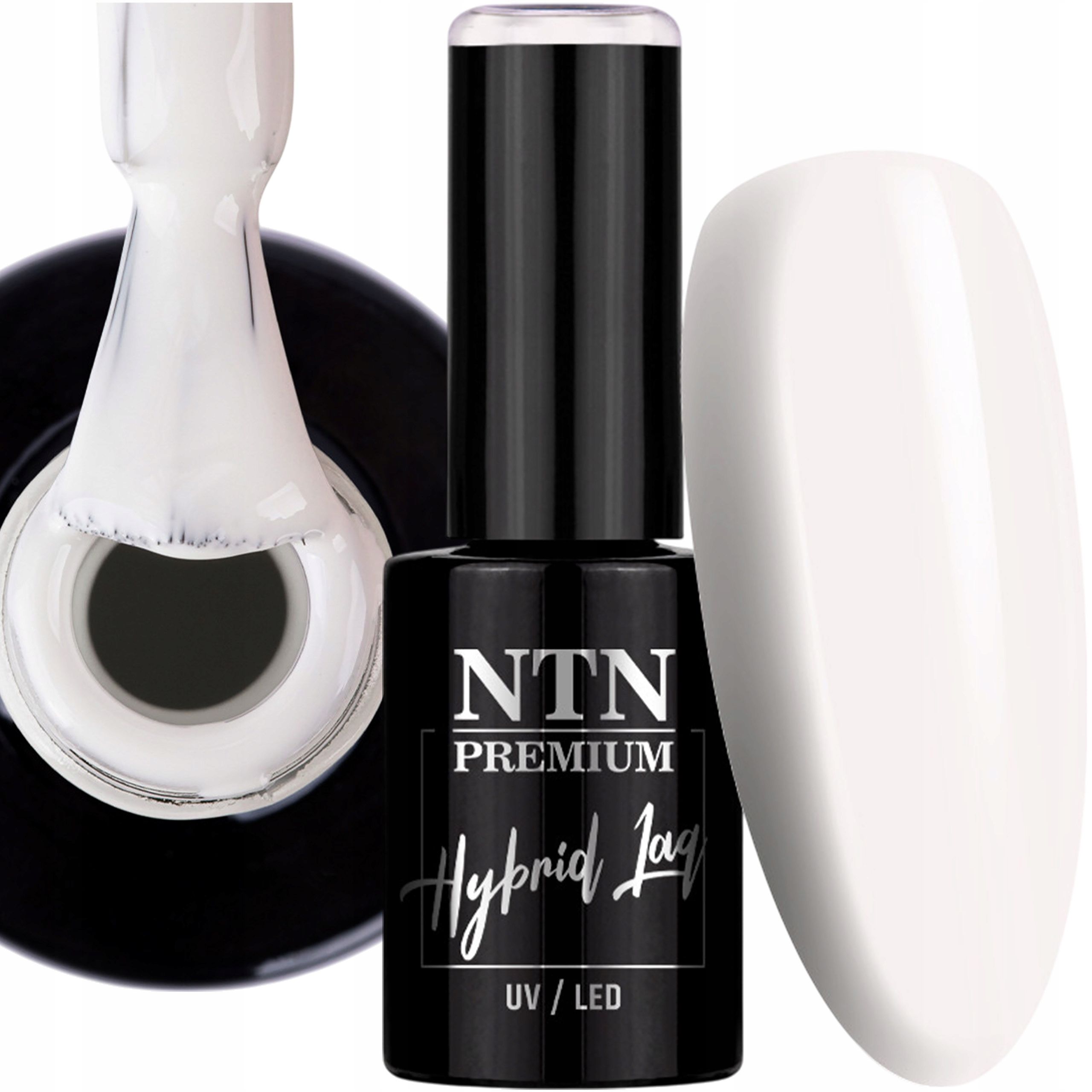  Hibrīda nagu laka ntn 5g splash balts white sniega balts nr123