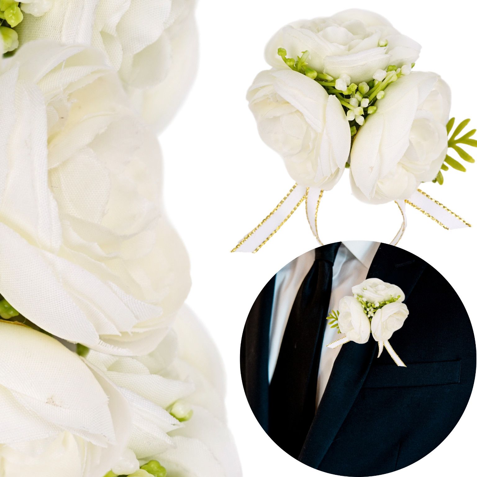  Mākslīgais zieds orhideja zars dekoratīvs rotājums florists pik 62cm