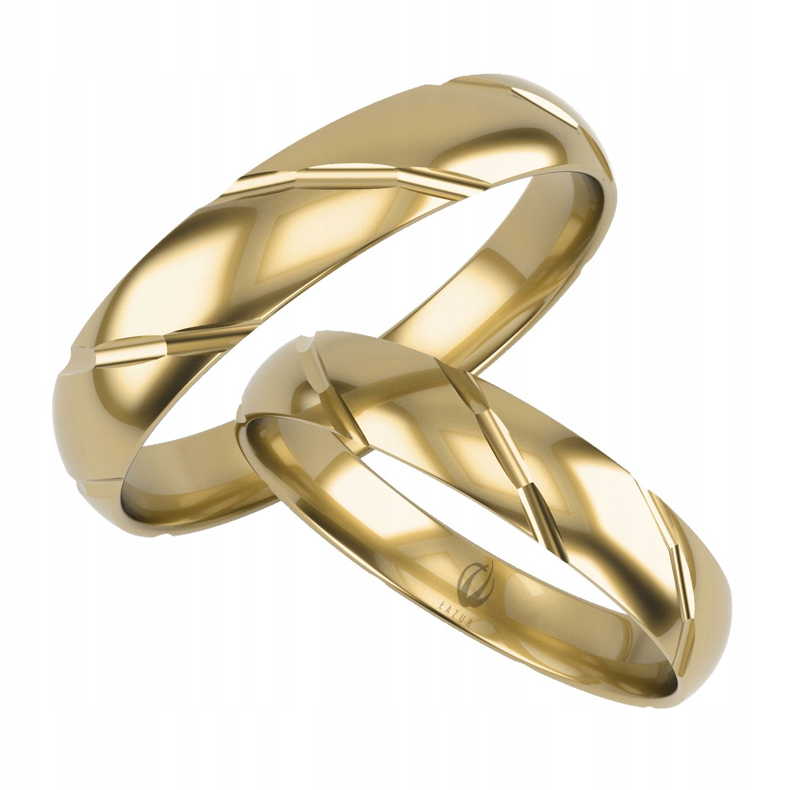  Golden eheringe mit herzmotiv pr.0,585 breite 5 mm