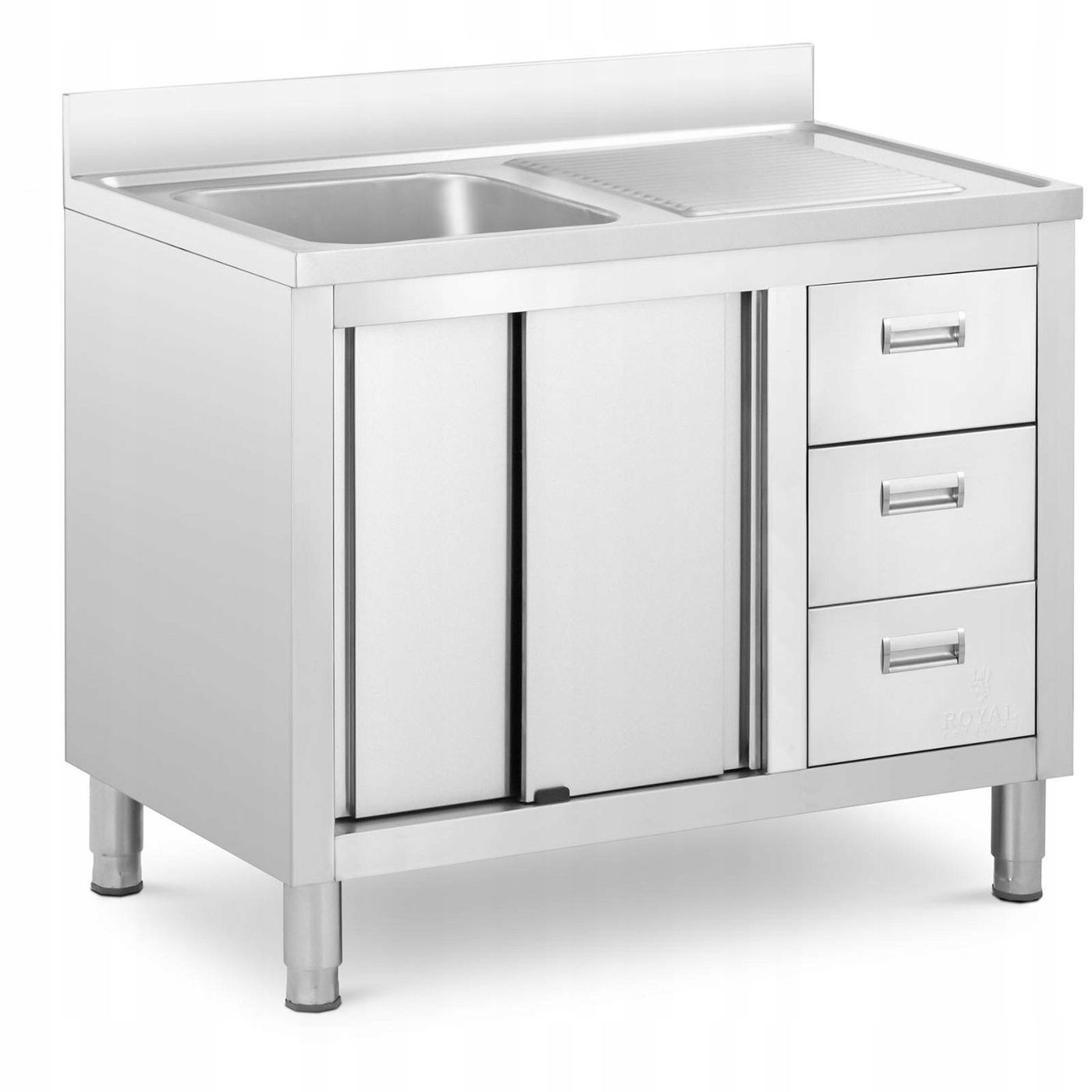  Skříň 100cm s umyvadlem royal catering rc-iks09