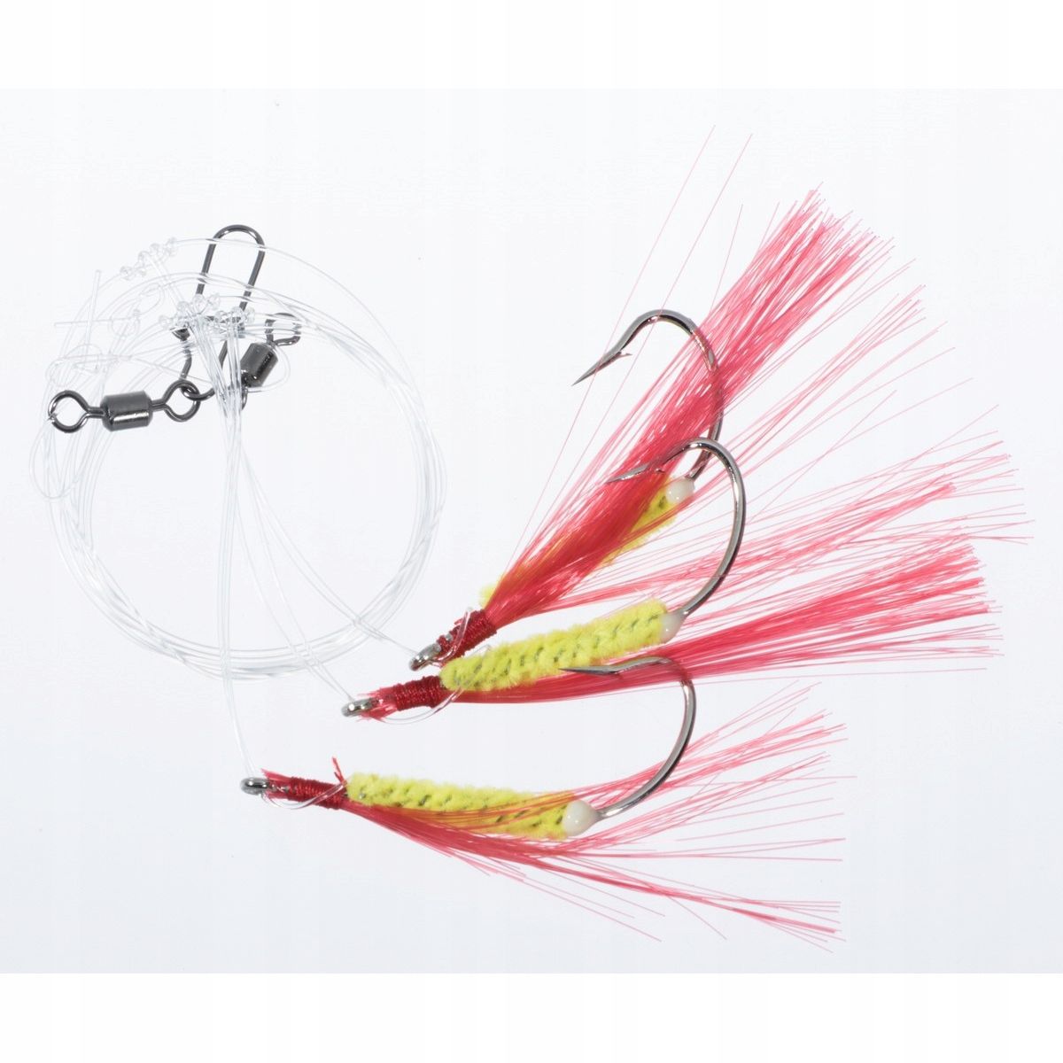 Jūrinis rinkinys menkės sistemėlė jaxon white / red 5,5cm 140cm žvejybos