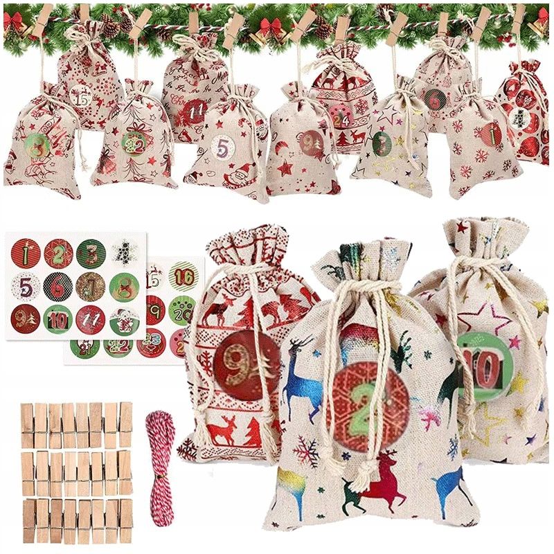  Advent calendar diy eco wallets printout christmas stickers gifts