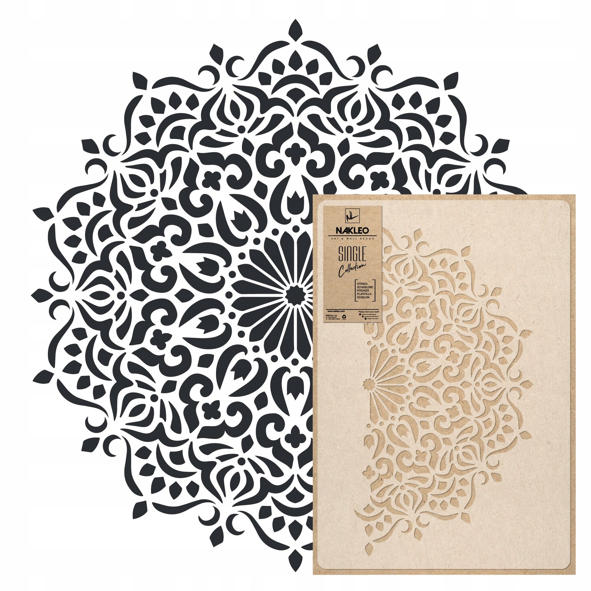  Daugkartinio naudojimo dažymo trafaretas 45x65 ornamentas barokas 1