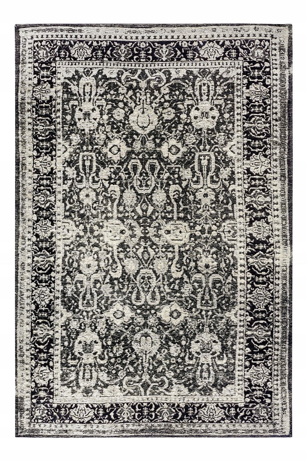  Virtuvinis kilimas 60x90cm, neslystantis tamsiai mėlynos spalvos raštas tradicinis šenilinis