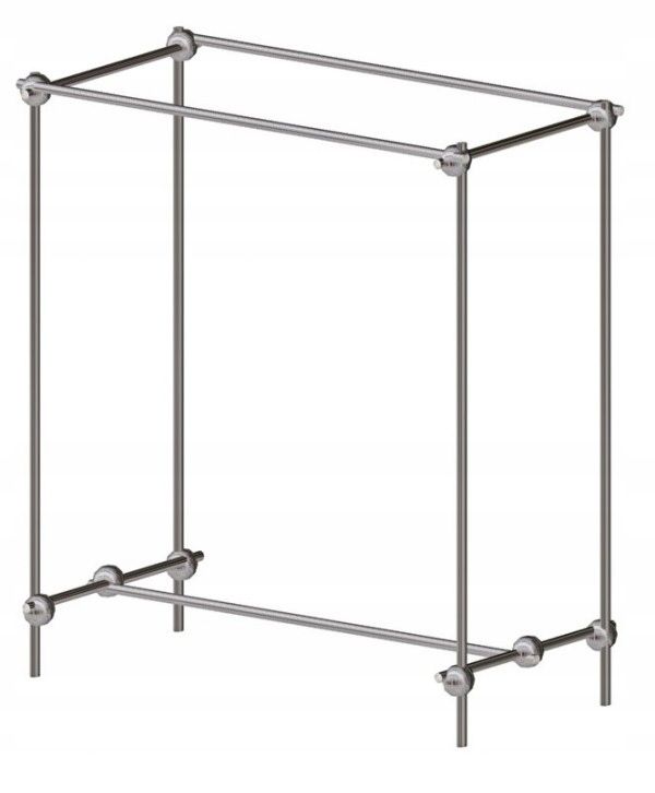 Stand with holder for clothes hangers shelf 2x1,5m