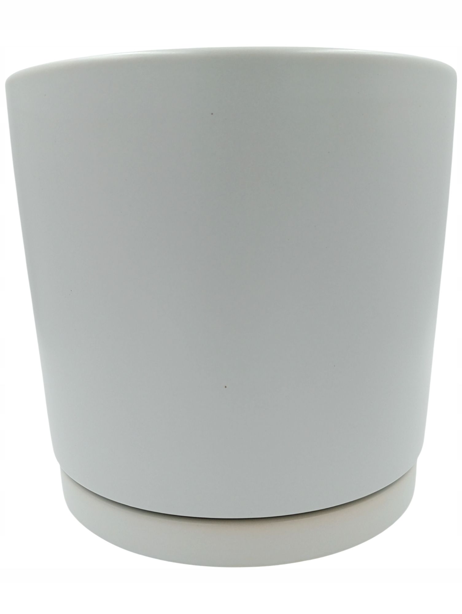  Ceramic flowerpot with stand durable grey lid flowerpot 18 cm